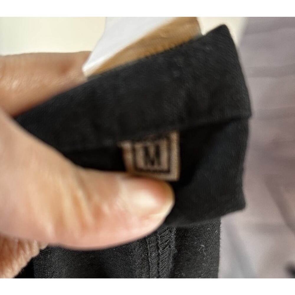 Inca Cottons Jacket Womens M Black Coin Detail Open Front Longline - Picture 6 of 6